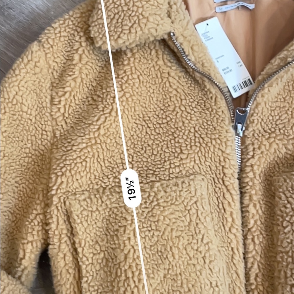 Urban outfitters full zip tan teddy jacket - Picture 5 of 5